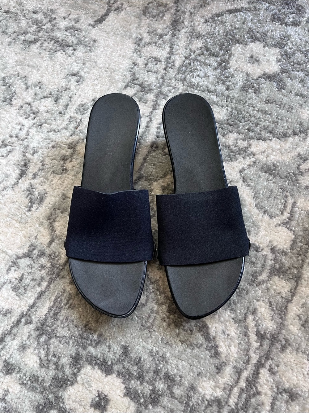 Black Sandals for Women - Minimal Slip-On